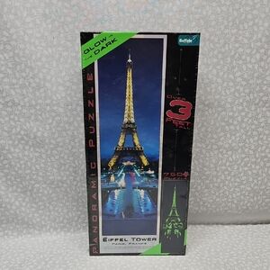 The Eiffel Tower 750 pcs. Panoramic 3' Glow In The Dark Puzzle Sealed